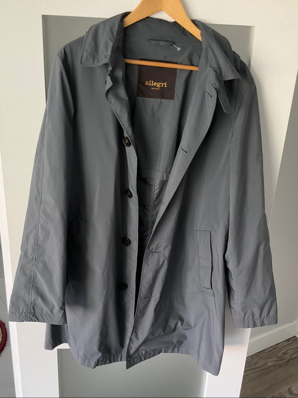 Allegri Milano Men's Gray packable Lightweight Coat
